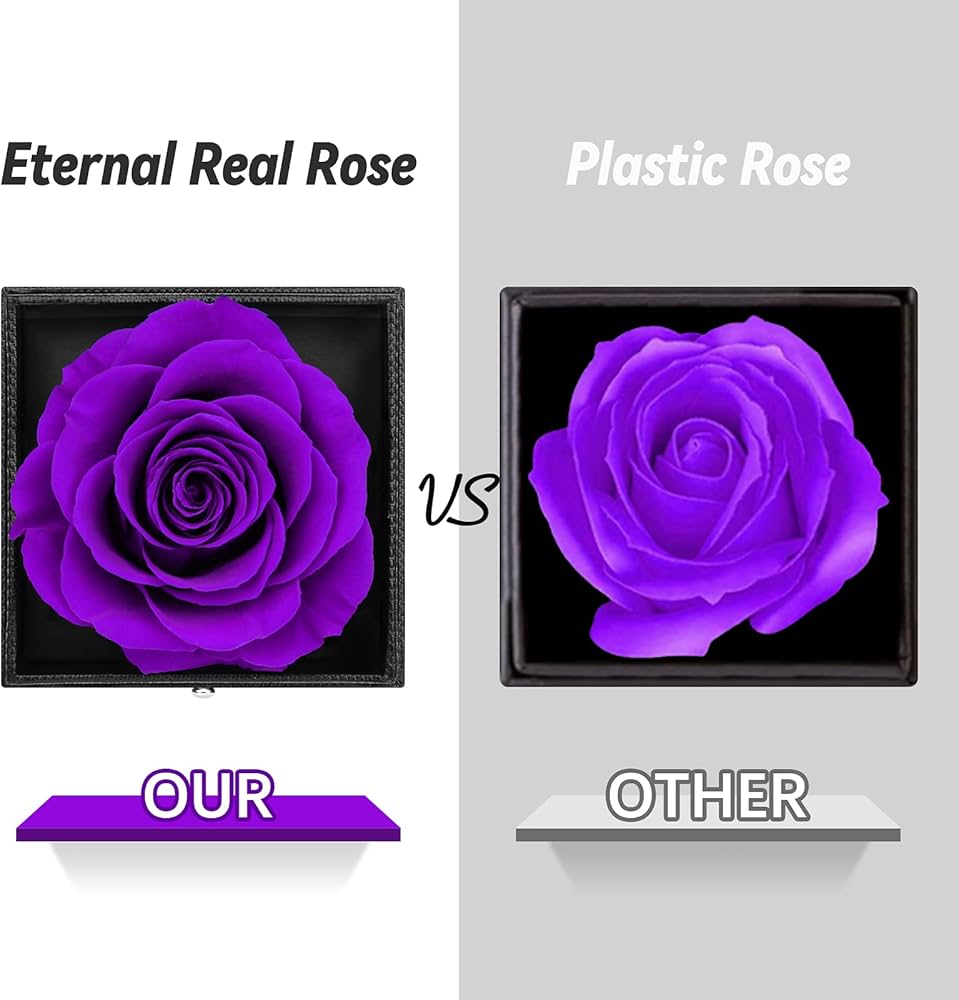 Preserved Eternal Rose with “I Love You” Necklace – Luxury Gift Box